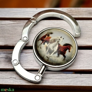 Ló lovas mintás Táska Akasztó Táskaakasztó 5677787, Táska & Tok, Kulcstartó & Táskadísz, Táskaakasztó, Ékszerkészítés, Üvegművészet, MESKA