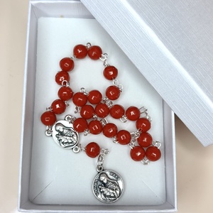 Speciális háromhetedes Szent Rita védelmező rózsafüzér vörös 5676714 - otthon & életmód - vallás - lánc & füzér - Meska.hu