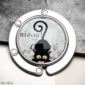 Őrült bolond cicás cica mintás Táska Akasztó Táskaakasztó 5676703 - táska & tok - kulcstartó & táskadísz - táskaakasztó - Meska.hu