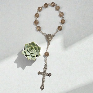 Rózsafüzér tized csiszolt kristálygyöngyökből RENDELÉSRE - Meska.hu