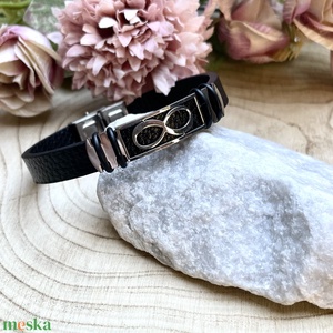 Nemesacél férfi karkötő végtelen jellel 5674001, Esküvő, Ékszer, Karkötő & Csuklódísz, Ékszerkészítés, MESKA