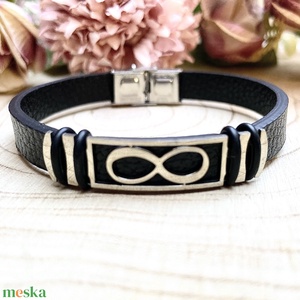 Nemesacél férfi karkötő végtelen jellel 5674001 - esküvő - ékszer - karkötő & csuklódísz - Meska.hu