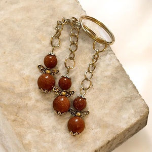 Goldfuss barna homokkő ásvány angyal kulcstartó 5704999, Táska & Tok, Kulcstartó & Táskadísz, Táskadísz, Ékszerkészítés, MESKA