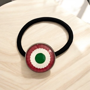 Magyar nemzeti kokárda hajgumi üveglencsés nemesacél 5716428 - ruha & divat - hajdísz & hajcsat - hajgumi - Meska.hu