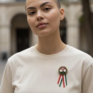 Üveglencsés kokárda március 15 magyar címerrel 5727029 - ékszer - kitűző és bross - Meska.hu