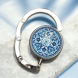 Mandala csempe mintázatú Üveglencsés Táska Akasztó Táskaakasztó 5479211, Táska & Tok, Kulcstartó & Táskadísz, Táskaakasztó, Üvegművészet, MESKA