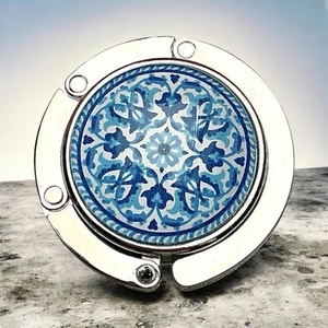 Mandala csempe mintázatú Üveglencsés Táska Akasztó Táskaakasztó 5596801 - táska & tok - kulcstartó & táskadísz - táskaakasztó - Meska.hu
