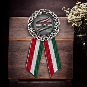 Üveglencsés kokárda március 15 Hungary felirattal 5715508, Ékszer, Kitűző és Bross, Ékszerkészítés, MESKA