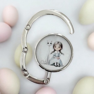 Kislányos cicás mintás Táska Akasztó Táskaakasztó táskatartó 1 db elérhető 5726741, Táska & Tok, Kulcstartó & Táskadísz, Táskaakasztó, Ékszerkészítés, Üvegművészet, MESKA