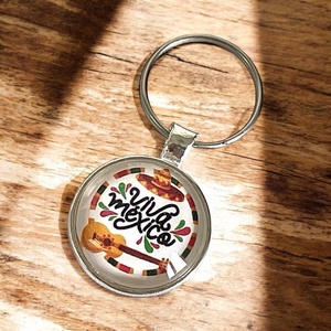 Üveglencsés fém kulcstartó - Mexikó, Táska & Tok, Kulcstartó & Táskadísz, Kulcstartó, Ékszerkészítés, Üvegművészet, MESKA