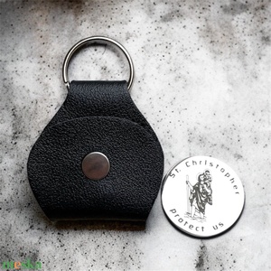 Szent Kristóf nemesacél érem férfi autós kulcstartó 5736520, Táska & Tok, Kulcstartó & Táskadísz, Kulcstartó, , MESKA