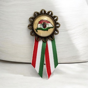 Üveglencsés kokárda Nagy Magyarország mintával bronz - Meska.hu