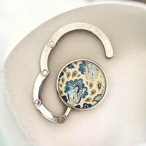 Paisley mandala mintás Táska Akasztó Táskaakasztó , Táska & Tok, Kulcstartó & Táskadísz, Táskaakasztó, Ékszerkészítés, Üvegművészet, MESKA