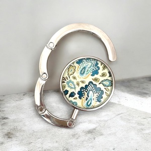 Paisley mandala mintás Táska Akasztó Táskaakasztó , Táska & Tok, Kulcstartó & Táskadísz, Táskaakasztó, Ékszerkészítés, Üvegművészet, MESKA