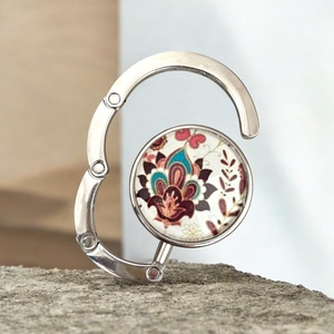 Paisley mandala mintás Táska Akasztó Táskaakasztó , Táska & Tok, Kulcstartó & Táskadísz, Táskaakasztó, Ékszerkészítés, Üvegművészet, MESKA