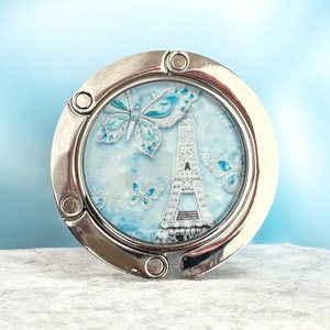 Pillangó Párizs Eiffel torony mintás Táska Akasztó Táskaakasztó  - táska & tok - kulcstartó & táskadísz - táskaakasztó - Meska.hu