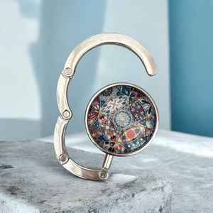 Paisley mandala mintás Táska Akasztó Táskaakasztó , Táska & Tok, Kulcstartó & Táskadísz, Táskaakasztó, Ékszerkészítés, Üvegművészet, MESKA