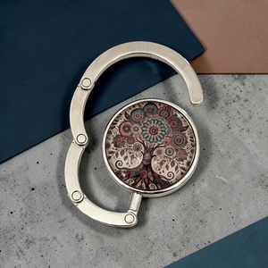 Életfa Fa Mandala mintázatú Üveglencsés Táska Akasztó Táskaakasztó, Táska & Tok, Kulcstartó & Táskadísz, Táskaakasztó, Ékszerkészítés, Üvegművészet, MESKA