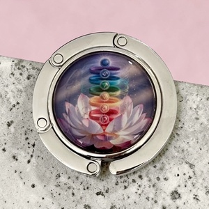 Chakra mintázatú Üveglencsés Táska Akasztó Táskaakasztó - táska & tok - kulcstartó & táskadísz - táskaakasztó - Meska.hu