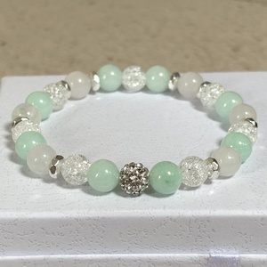 Örömanya szülőköszöntő ajándék ásvány karkötő shamballa dísszel díszdobozban kísérő szöveggel menta - esküvő - emlék & ajándék - szülőköszöntő ajándék - Meska.hu