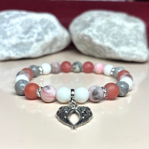 Örömanya szülőköszöntő ajándék ásvány karkötő angyalszárny medállal díszdobozban kísérő szöveggel - esküvő - emlék & ajándék - szülőköszöntő ajándék - Meska.hu