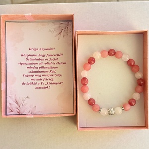 Örömanya szülőköszöntő ajándék ásvány karkötő shamballa dísszel díszdobozban kísérő szöveggel jáde - esküvő - emlék & ajándék - szülőköszöntő ajándék - Meska.hu