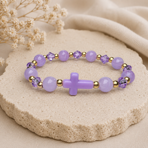 Tini lány kereszt medálos karkötő 14 cm 5638871 - Meska.hu