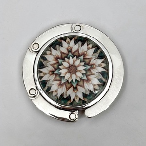 Mandala virág mintázatú Üveglencsés Táska Akasztó Táskaakasztó 070886 - táska & tok - kulcstartó & táskadísz - táskaakasztó - Meska.hu