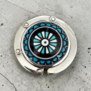 Mandala virág mintázatú Üveglencsés Táska Akasztó Táskaakasztó 07095 - táska & tok - kulcstartó & táskadísz - táskaakasztó - Meska.hu