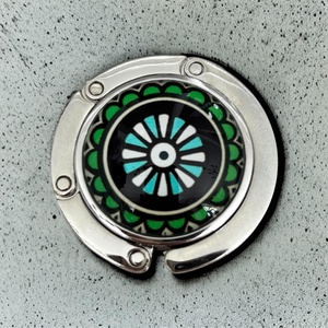 Mandala virág mintázatú Üveglencsés Táska Akasztó Táskaakasztó 07098 - táska & tok - kulcstartó & táskadísz - táskaakasztó - Meska.hu