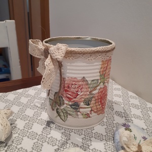 Vintage-rózsás tároló - Meska.hu