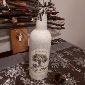 Egyedi díszüveg, Otthon & Életmód, Dekoráció, Asztal és polc dekoráció, Díszüveg, Decoupage, transzfer és szalvétatechnika, Festett tárgyak, MESKA