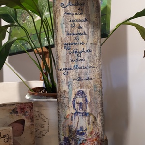 Motivációs dekoráció, Otthon & Életmód, Dekoráció, Dísztárgy, Decoupage, transzfer és szalvétatechnika, Festett tárgyak, MESKA