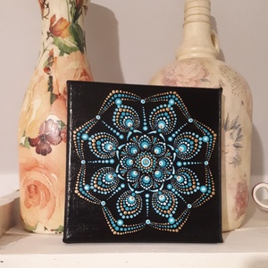 Mandala festmény, Művészet, Festmény, Akril, Festészet, Festett tárgyak, MESKA