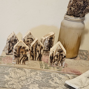 Házikó dekor fából - karácsony - karácsonyi lakásdekoráció - karácsonyi falu, házikó - Meska.hu