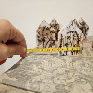 Házikó dekor fából - karácsony - karácsonyi lakásdekoráció - karácsonyi falu, házikó - Meska.hu