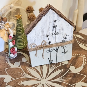 Házikó dekor fából, Karácsony, Karácsonyi lakásdekoráció, Karácsonyi falu, házikó, , MESKA