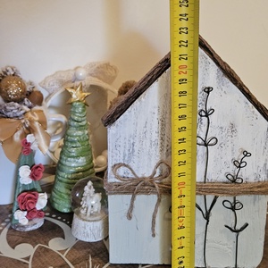 Házikó dekor fából - karácsony - karácsonyi lakásdekoráció - karácsonyi falu, házikó - Meska.hu