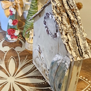 Házikó dekor fából - karácsony - karácsonyi lakásdekoráció - karácsonyi falu, házikó - Meska.hu