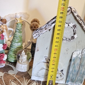 Házikó dekor fából - karácsony - karácsonyi lakásdekoráció - karácsonyi falu, házikó - Meska.hu