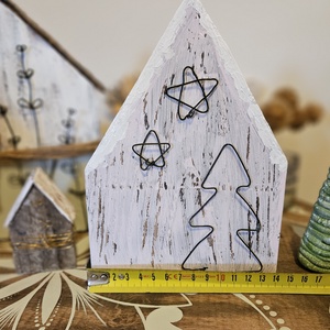Házikó dekor fából - karácsony - karácsonyi lakásdekoráció - karácsonyi falu, házikó - Meska.hu