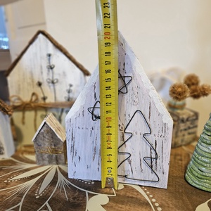 Házikó dekor fából - karácsony - karácsonyi lakásdekoráció - karácsonyi falu, házikó - Meska.hu