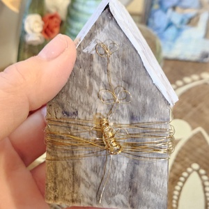 Házikó dekor fából - karácsony - karácsonyi lakásdekoráció - karácsonyi falu, házikó - Meska.hu