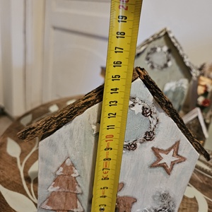 Házikó dekor fából - karácsony - karácsonyi lakásdekoráció - karácsonyi falu, házikó - Meska.hu