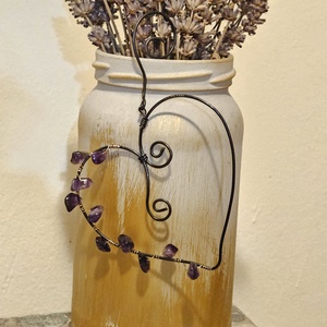 Szív ametiszttel - otthon & életmód - dekoráció - spiritualitás - ásványok - Meska.hu