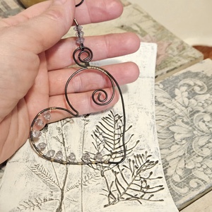 Szív gyönggyel - otthon & életmód - dekoráció - fali és függő dekoráció - függődísz - Meska.hu