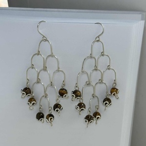 Tigrisszemes  fülbevaló, Ékszer, Fülbevaló, Lógó fülbevaló, Ékszerkészítés, MESKA