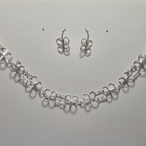 Virágos fülbevaló és karkötő, Ékszer, Ékszerszett, Ékszerkészítés, MESKA