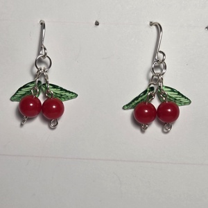 Cseresznye fülbevaló - Meska.hu