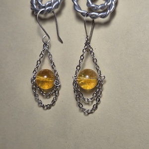 Láncos lógó fülbevaló, Ékszer, Fülbevaló, Lógó fülbevaló, Ékszerkészítés, MESKA